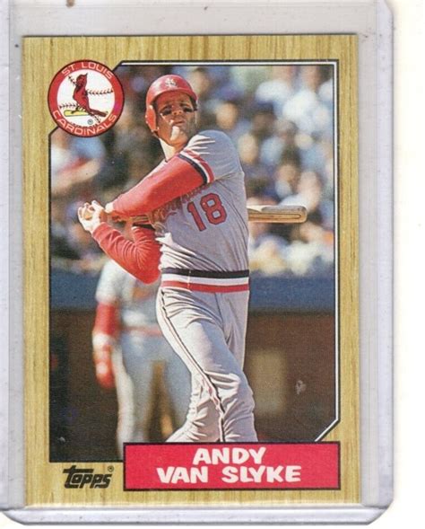 1987 Topps 33 Andy Van Slyke St Louis Cardinals Baseball Card EBay