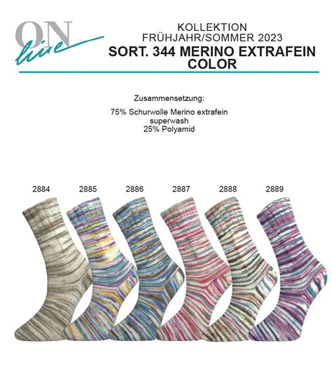 ONline Supersocke 100 Sort 344 Merino Extrafein Color 4fach