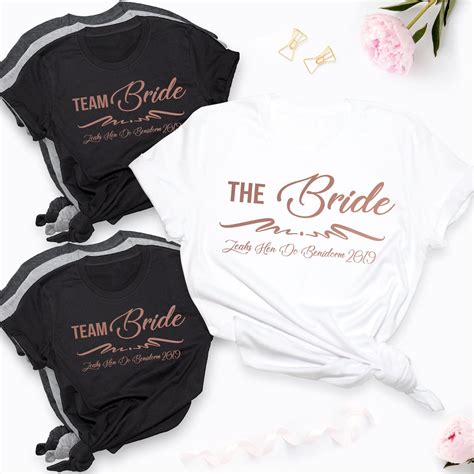 Hen Party Tshirts Team Bride The Bride Personalised Hen Party T