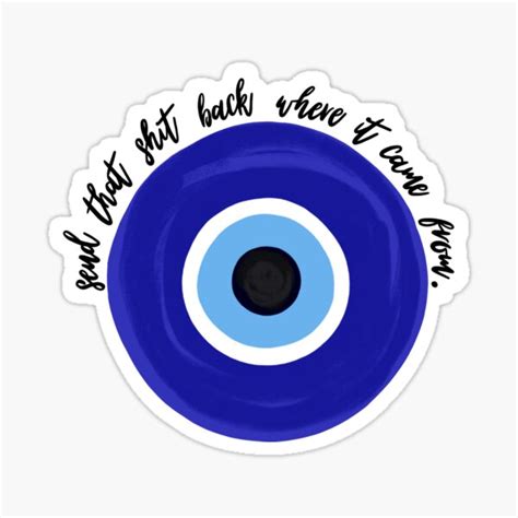 "Evil Eye Charm" Sticker for Sale by Folk Stone Cottage | Redbubble