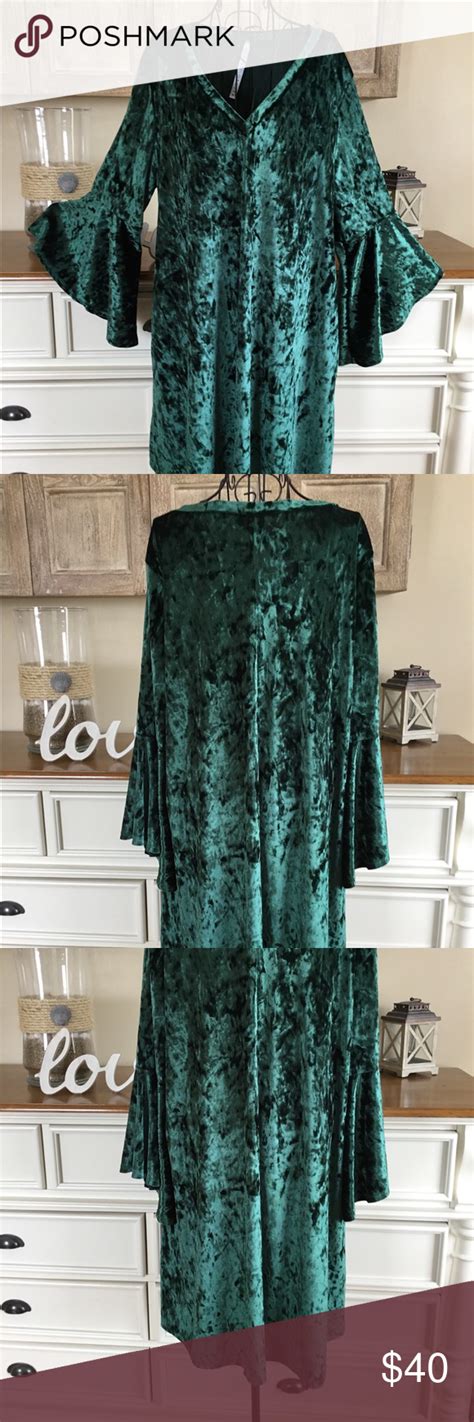 Dressing Gaudy Emerald Green Crushed Velvet Dress Crushed Velvet