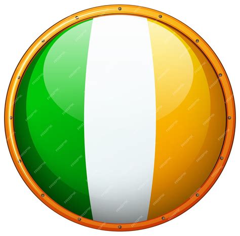 Free Vector Ireland Flag On Round Button