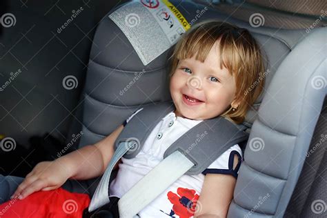 Toddler Girl In Car Seat Stock Photo Image Of Active 157254328