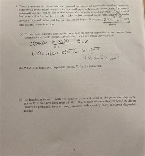 Solved 5. The famous economist Milton Friedman proposed the | Chegg.com