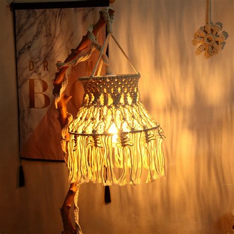 Diy Bohemian Hand Geweven Lampenkap Plafond Kroon Grandado