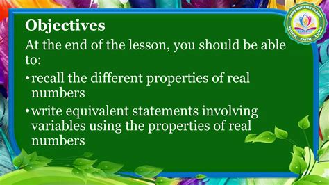 Math 7 Lesson 11 Properties Of Real Numbers Ppt