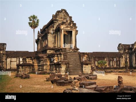 Library Of Angkor Wat Capital Temple Siem Reap Province Cambodia