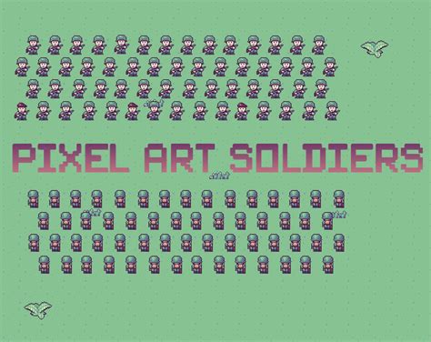 Pixel Art Soldier Sprites by creativebits