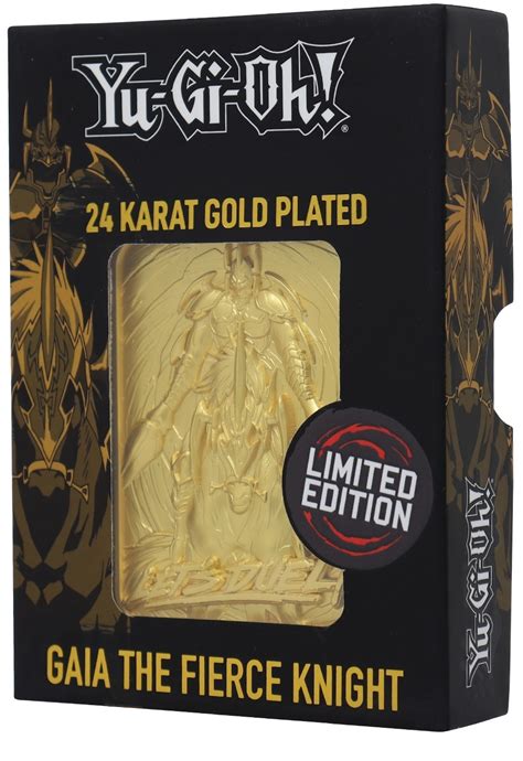 Yu Gi Oh Metal Card 24K Gold Plated Gaia The Fierce Knight At