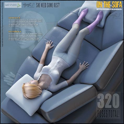 On The Sofa Poses For Genesis 8 And Victoria 8 3d Models For Daz