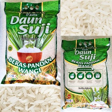 Jual Beras Kemasan Ketupat Pandan Daun Suki Premium 5kg Pandan Wangi