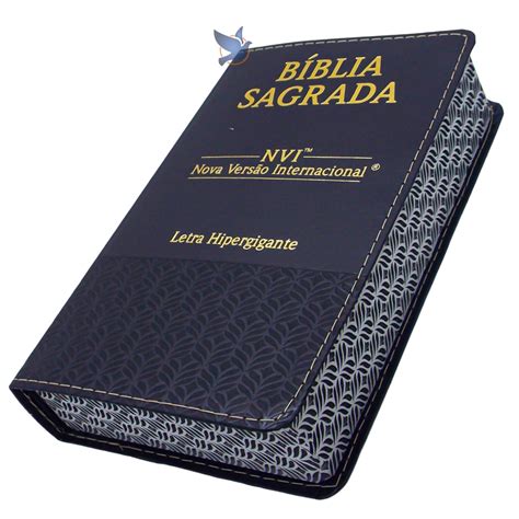 B Blia Nvi Letra Hipergigante Capa Pu Luxo Preta