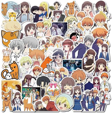 50pcs Fruits Basket Stickersjapanese Anime Decal Waterproof Vinyl Kawaii Stickers