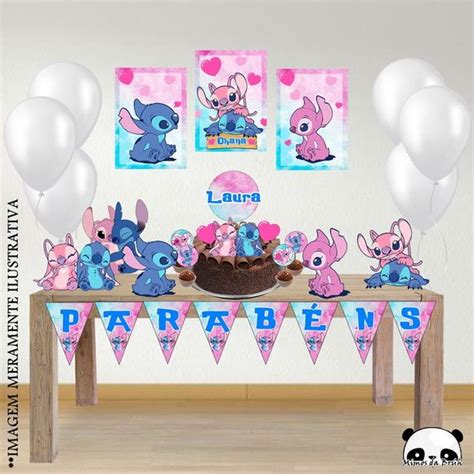 Kit Festa Em Casa Angel E Stitch Elo Produtos Especiais Em