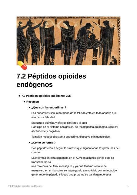 Péptidos opioides endógenos ESPM MEDICINA uDocz