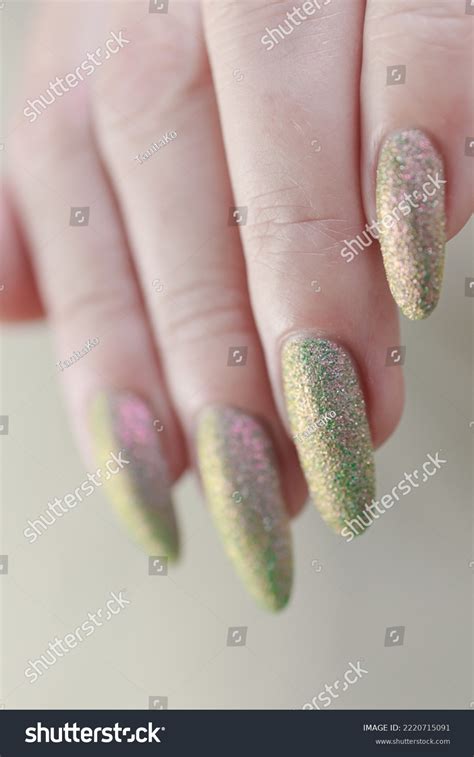Female Hand Long Nails Nude Beige Stock Photo Shutterstock