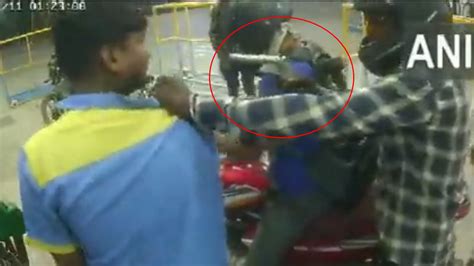 Caught On Camera See How Masked Men Loot A Petrol Pump Employee In