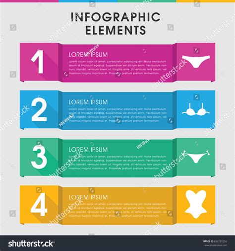 Modern Lingerie Infographic Template Infographic Design Stock Vector Royalty Free