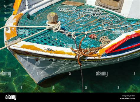 Small Colourful Fishing Boats Kalymnos Greece Stock Photo Alamy