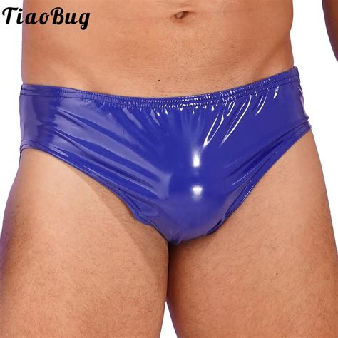 Herren Latex H Schen Wet Look Lack Leder Slips Unterw Sche Club Dance