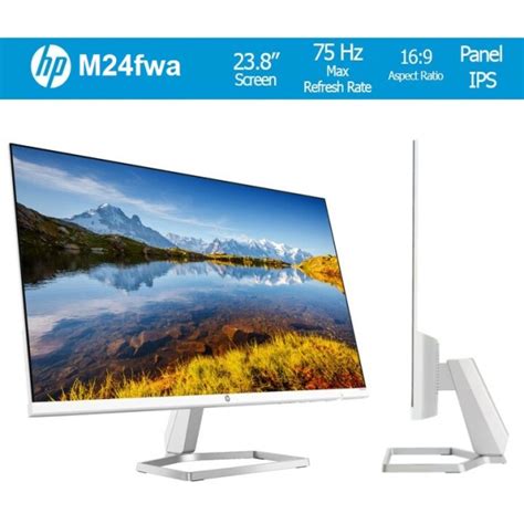 Jual Monitor White 24in HP M24fwa IPS FHD Bezelless Built In Speaker