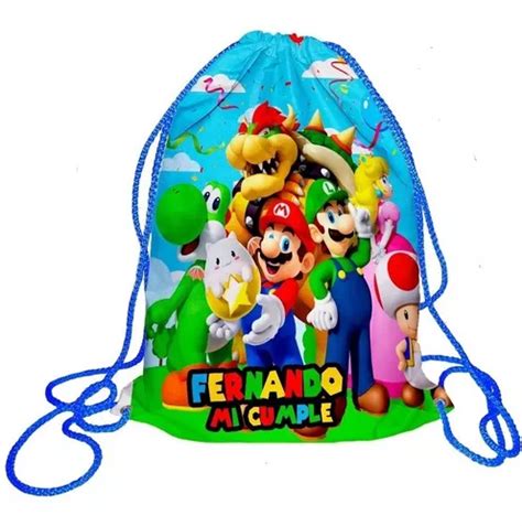 Morralito Dulcero Bolo Fiesta Infantil Mario Bros Env O Gratis