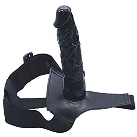 Buy Inch Strapon Black Penis Dildo With Harness For Women Online In