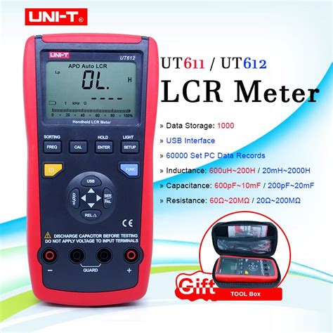 Medidor Digital De LCR De UNI T Serie UT611 UT612 Factor De Calidad