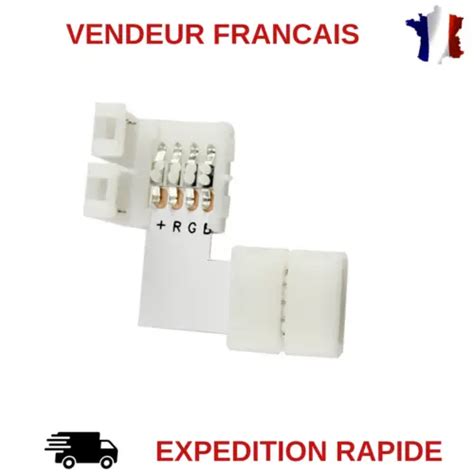 LOT DE 4 Connecteur Pour Ruban Led Rgb Male Vers Femelle EUR 5 00