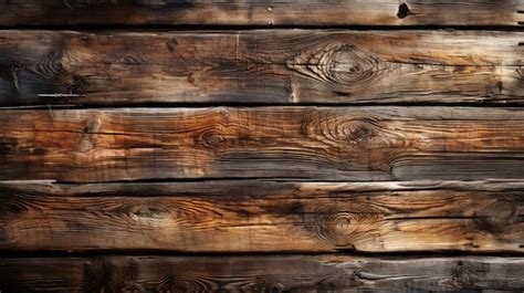 A Wood Planks With Knots Texture Premium AI Generated Image