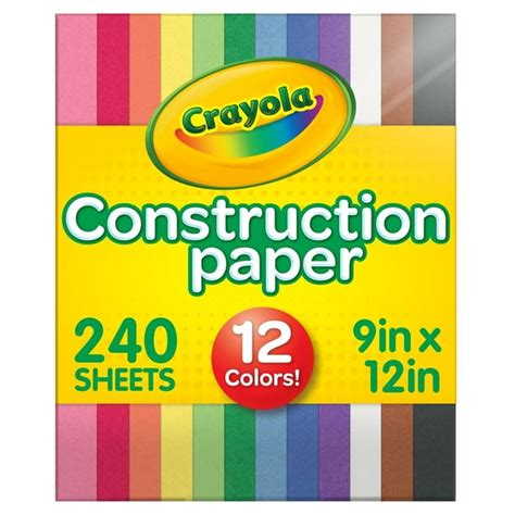 Crayola Construction Paper In 10 Assorted Colors School Supplies