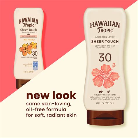 Hawaiian Tropic Sheer Touch Ultra Radiance Lotion Sunscreen Spf 30 8oz