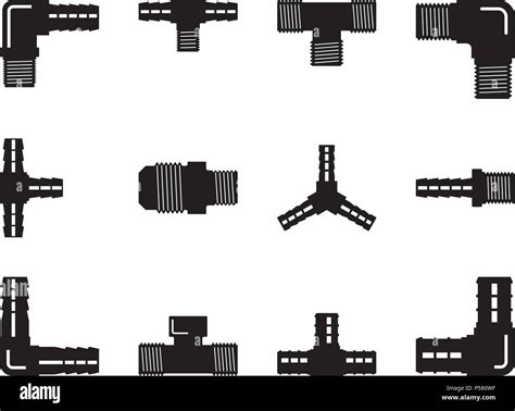 Ensemble De Diff Rents Types De Raccords De Tuyauterie Image