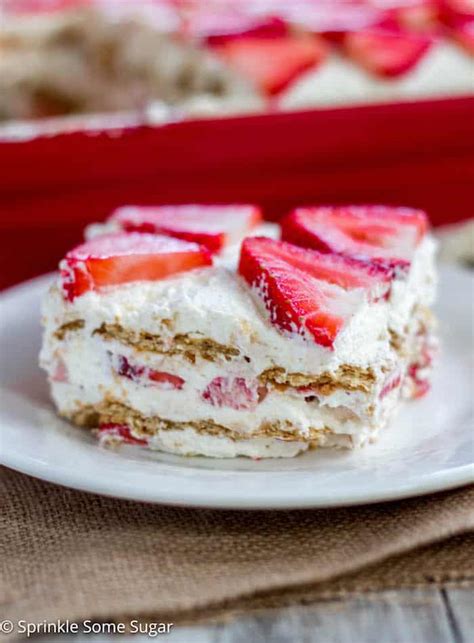 Strawberry Icebox Cake Sprinkle Some Sugar