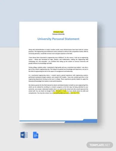 Personal Statement 15 Examples Format How To Write Pdf