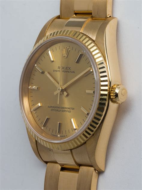 Rolex Yellow Gold Oyster Perpetual Wristwatch Ref Circa At