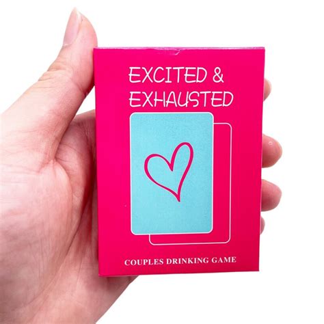 Excited And Exhausted Couples Drinking Card Game