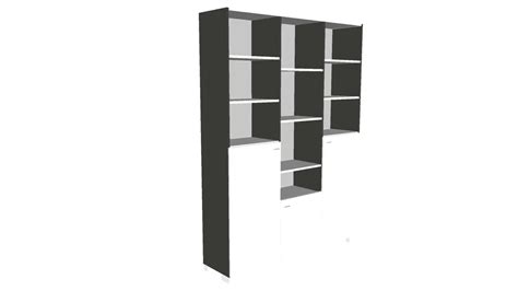 Bookcase High 150 YO UNI DARK 3D Warehouse