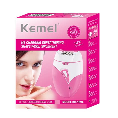 Kemei Epilator Female Rechargeable Hair Removal Machine Electric Lady