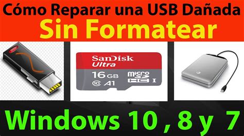 Como REPARAR una MEMORIA USB PENDRIVE dañada Sin Formatear YouTube