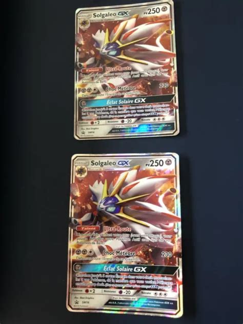 Carte Pokemon Brillante Solgaleo Gx Sm 16 Pv 250 Parfait Etat Eur 130