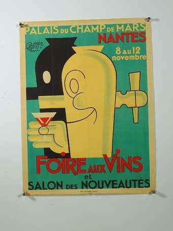 Foire aux vins de Nantes 1951 affiche illustrée par Henri BOUYER 63