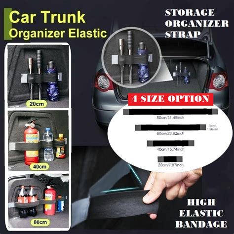 Car Trunk Organizer Storage Rear Trunk Hook Storage Strap Trunk Net Car