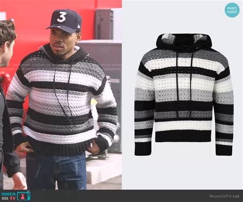 Nahmias Multicolored Crochet Hoodie Worn By Chance The Rapper On The