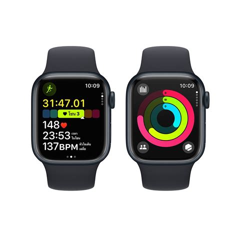 ใหม่ล่าสุด Apple Watch Series 9 Gps Cellular 41mm Midnight Aluminium Case With Midnight Sport