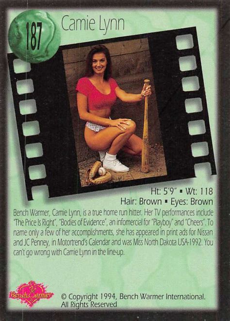 Carrie Lynn 1994 Bench Warmer 😎 Very Sexy And Hot Model 😎 Trading Card 187😍 Ebay