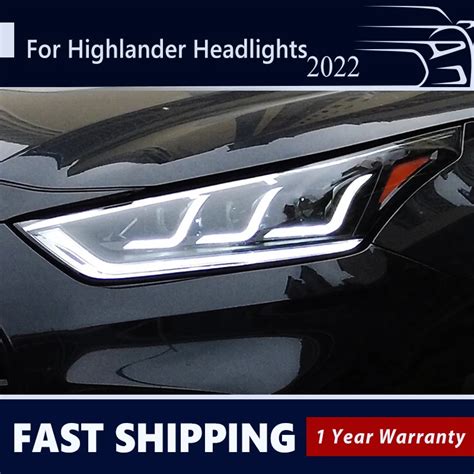 Car Styling Headlights For Toyota Highlander Kluger 2022 Drl Day Running Light Turn Signal Led