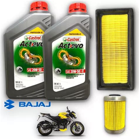 Kit Filtros Aceite Castrol Actevo Bajaj Rouser 200 Ns As