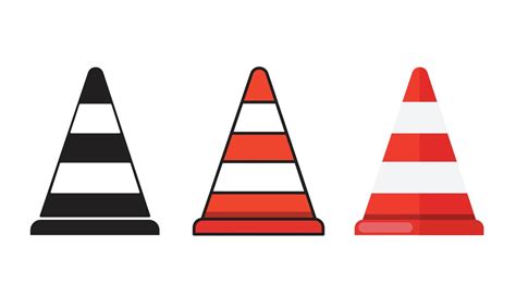 Traffic Cone Icon Vector Illustration 13832384 Vector Art At Vecteezy