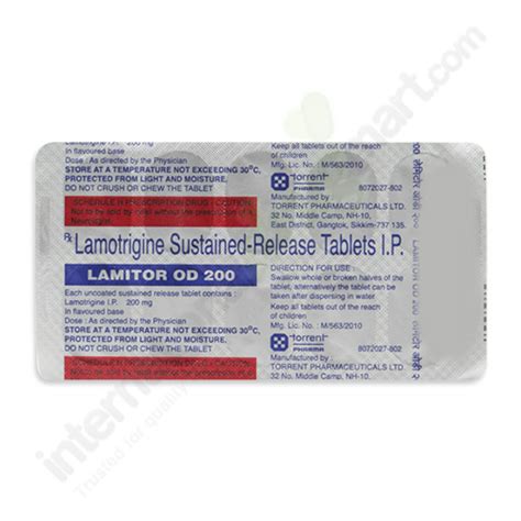 Buy Lamotrigine Od 200mg Tablets Online Idm